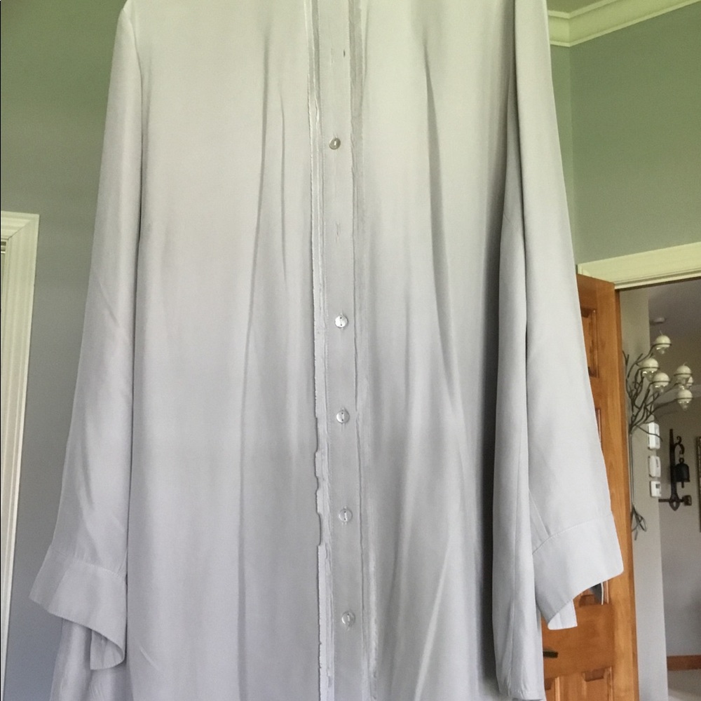 JJill gray silk tunic top, 2X. Good condition.
